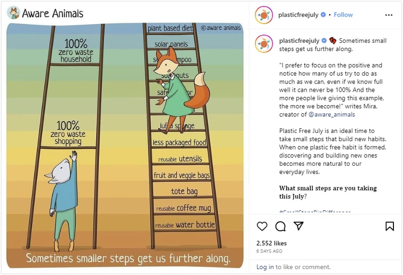Plastic Free July Instagram post