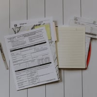 assorted paper documents