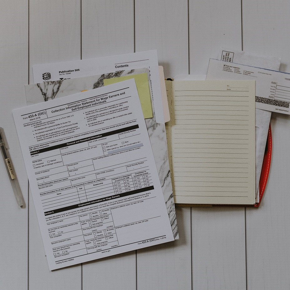 assorted paper documents