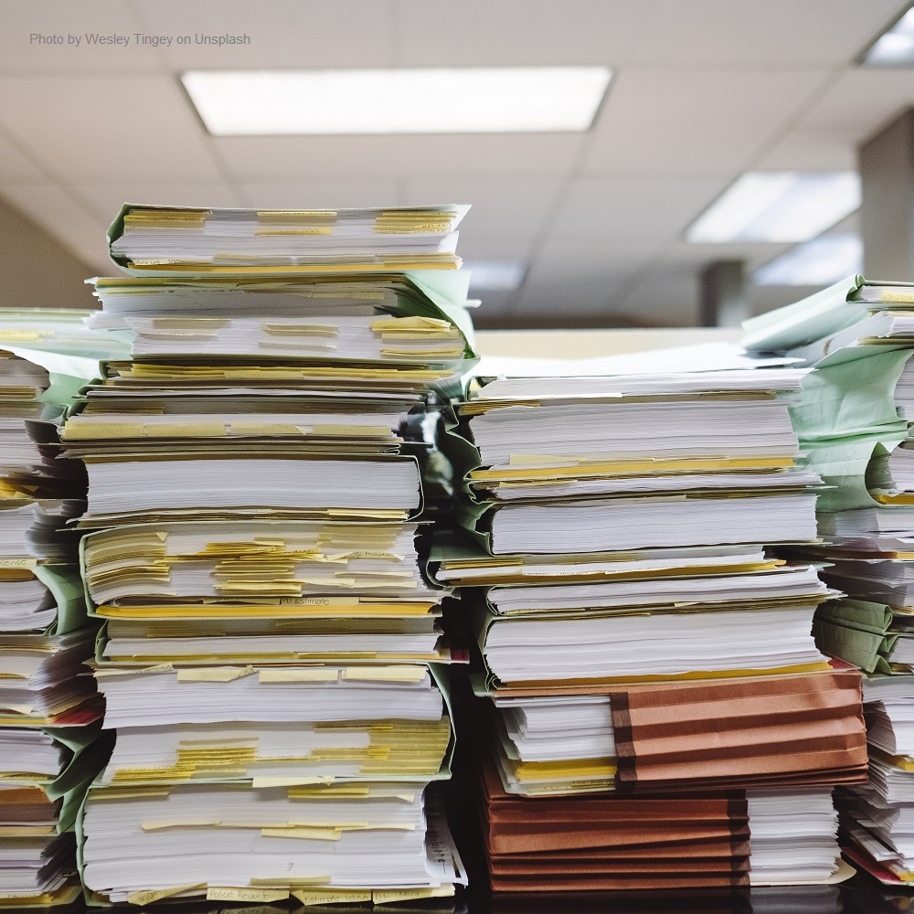 Unfiled office papers